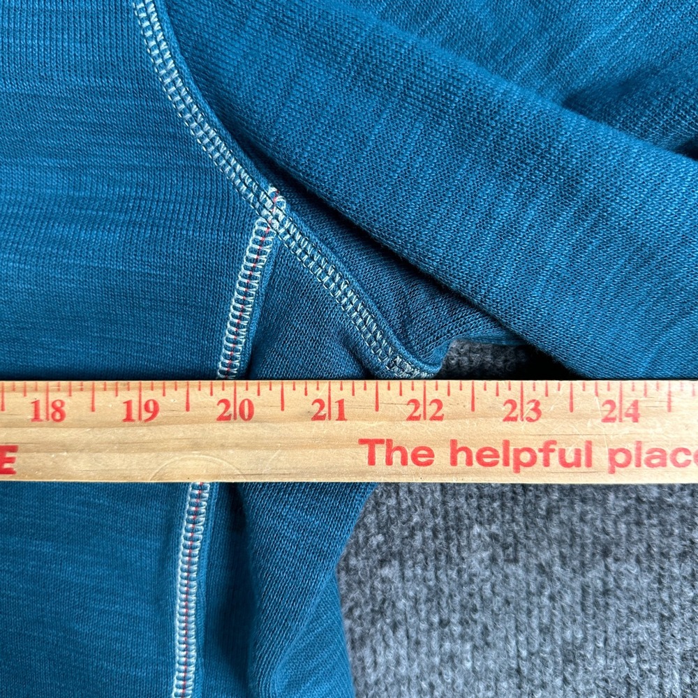 Tommy Bahama Men's 1/4 Zip Pullover Teal Blue Slub Knit Marlin Logo Size Medium - Picture 5 of 9